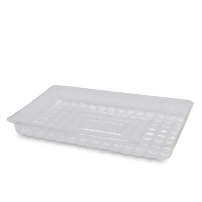 China Disposable Free Samples PLA Food Grade Vegetable / Fruit / Biodegradable Plastic Factory Price Meat Packing Trays for sale