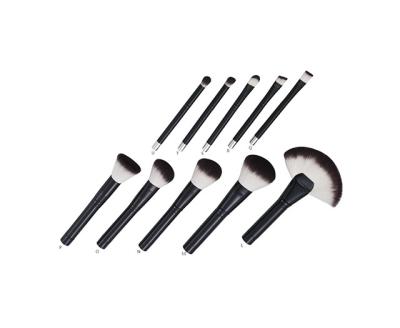 China Black Synthetic Hair With White Hair Makeup Brush Set for sale