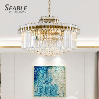 China Dining Room Crystal Ceiling Pendant Light Luxury Modern Design Living Room Interior Decorative Modern Decoration for sale