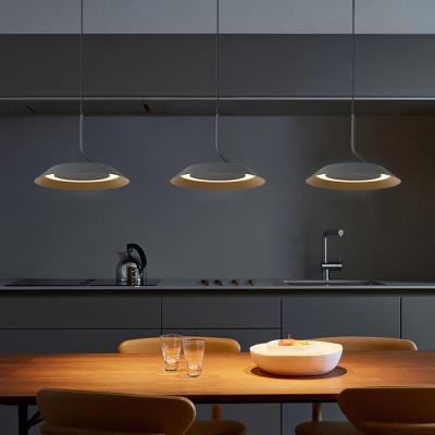 China Contemporary Hot Selling Ash Black Matte Gold Living Room Dining Room Acrylic LED Indoor Modern Pendant Light for sale