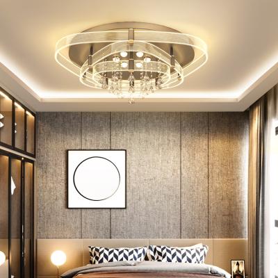 China New Product Luxury Indoor Decoration K9 Crystal Bedroom Living Room Modern LED Outdoor Ceiling Mounted Lamp for sale