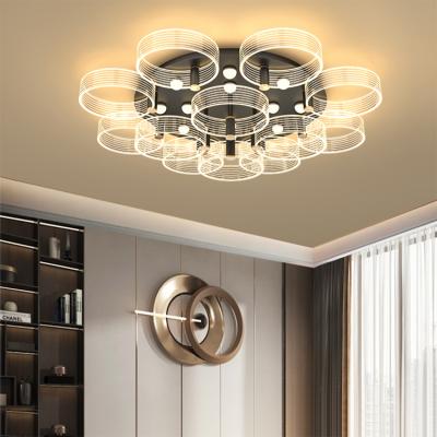 China Surface Mounted Zhongshan Decoration Professional Indoor Luxury Acrylic Living Room 2021 Modern LED Ceiling Light for sale