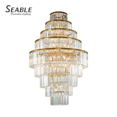 China Modern Indoor Custom Crystal Luxury Design Decoration Villa Lobby Chandelier for sale