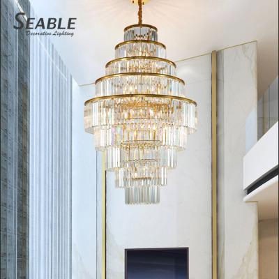 China Home Villa Crystal Pendant Lamp Modern Hot Sale Indoor Decoration Chandelier Luxury for sale