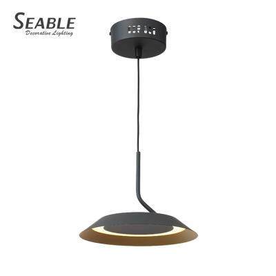 China High Performance Contemporary Acrylic Living Room Decoration Ash Black Matte Gold LED Indoor Modern Pendant Lamp for sale