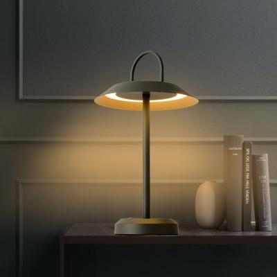 China New Product Contemporary Indoor Acrylic Modern Decoration Bedside Study Room Ash Black Matte Gold LED Table Light for sale