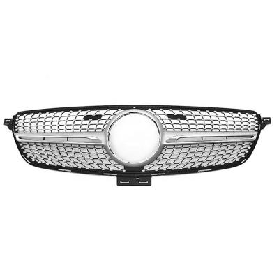 China Silver ABS Diamond Front Bumper Grill For Mercedes Benz GLE W166 2016 Grill 2017 2018 With Camera for sale