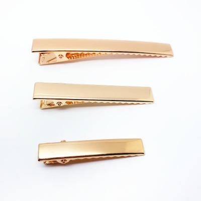 China Fashion 4.5cm Metal Hair Clip Flat Fork Alligator Single Hair Clips For Women for sale