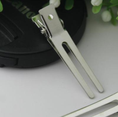 China 45mm Fork Alligator Hair Clips Double Flat Metal Boutique Hairpins Without Teeth For DIY Hair Styling Accessory LX-003 for sale