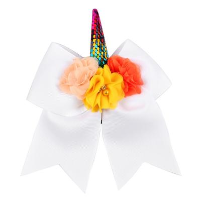 China 2022 New Fashion Style Bow Chiffon Unicorn Material Hair Rope For Girls for sale