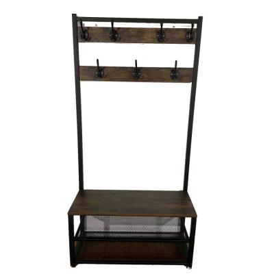 China Wood And Steel Corridor Cloth Tree For Hang Clothes Stands &shoe Rack for sale