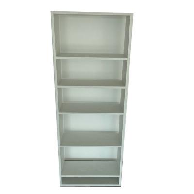 China Simple white ash wood grain 6 layers of book shelves for sale