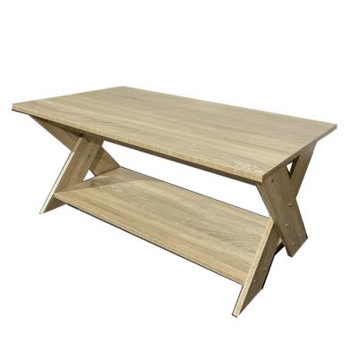 China 2022 New Design Adjustable Popular Oak Wood Grain (Height) Led Coffee Table for sale