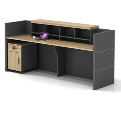 China Melamine Office Furniture New Building Reception Table Design Cashier Desk for sale