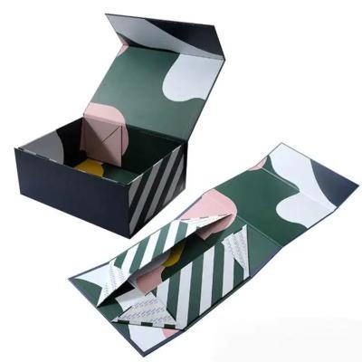 China Modern Luxury High Quality Color Printing Magnetic Folding Gift Box Packaging Flat Gift Box for sale