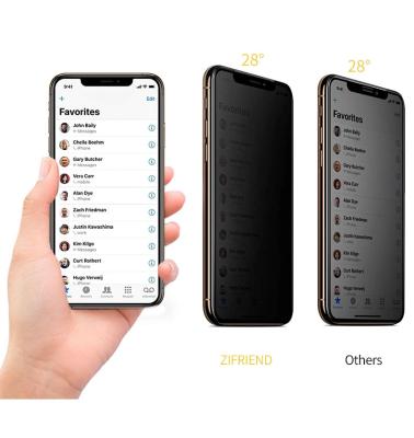 中国 Free Sample full glue privacy screen protector for iphone xs max xr 11 tempered glass screen protector 販売のため