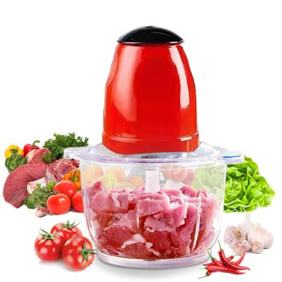 China Hotel 2l Capacity Home Use Electric Two Speed ​​Electric Chopper Food Cleaver Machine With Plastic Bowl for sale