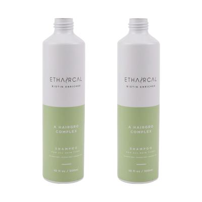 China Eco - Friendly Empty Aluminum Cosmetic Bottle With Pump Dispenser For Shampoo Packaging for sale