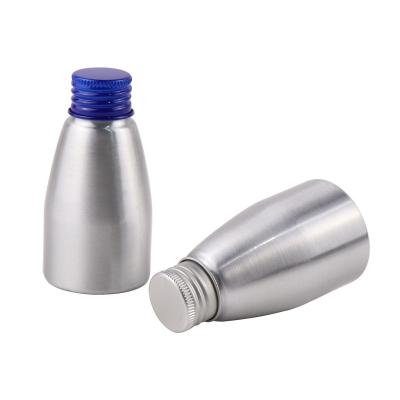 China Eco-friendly 80ml 100ml 150ml 300ml 500ml empty metal drinks aluminum beverage bottle with threaded metal cover for sale