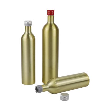 China Hot Sale 500ml 750ml 1000ml Eco-friendly Empty Aluminum Red Wine Cork Bottle With Screw Cap for sale