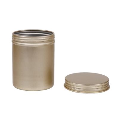 China Recyclable Aluminum Tea Canister Small Tin Can Metal Canister Tea Set Empty Storage Canister Mini Recyclable Aluminum Canister for sale