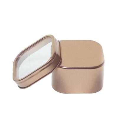 China 2021 Novel Design Eco-friendly And Recyclable Square Shape Metal Gift Box Cookie And Cookie Tin Can for sale