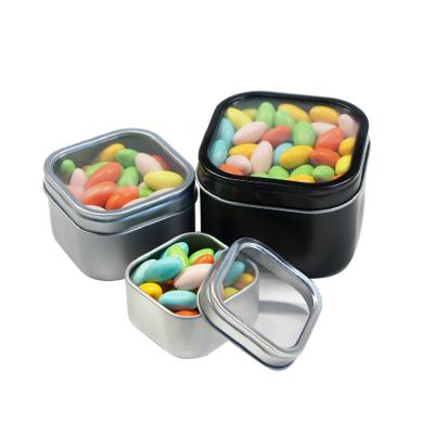 China Luxury Custom Shaped Airtight Empty Square Candy Packaging Metal Cookie Cake Tin Box Eco-Friendly and Recyclable for sale