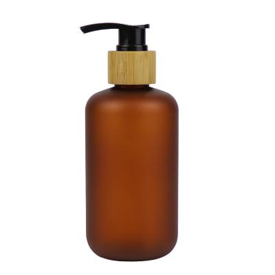 China Non Spill 150ml 250ml 300ml Round Shoulder PET Bottle Care Packaging Bottle Shower Gel Lotion Plastic Press Bottle for sale