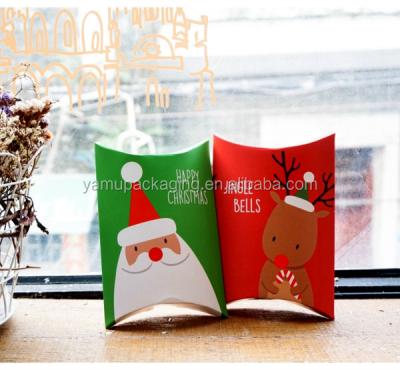 China Recyclable Cute Pillow Christmas Theme Box Shawl Box Packaging Pillow Box for sale