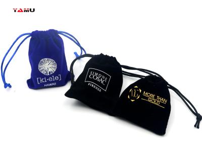 China Small BIODEGRADABLE custom made velvet jewelry bags with your own logo for jewelry/velvet drawstring pouch for sale