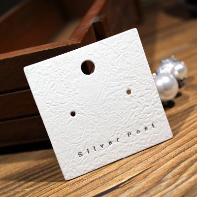 China Yiwu cheapest plain white earring card earring card jewelry maker tag custom paper card for sale