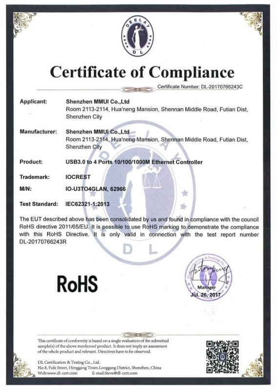 RoHS - Shenzhen MMUI Co., Ltd.