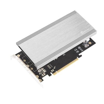 China IOCREST M.2 X16 PCIe 4.0 Hardware X2 Hyper RAID Expansion Card Supports 2 NVMe M.2 2230/2242/2260/2280 NVMe RAID Controller 2230/2242/2260/2280 for sale