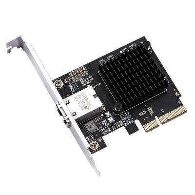 China Desktop Pcie X4 To Single Port 10 Gigabit Gbase 10G/2.5G/1000M/100/10M RJ45 Lan Network Adapter Card Ethernet Nic Pci Express for sale