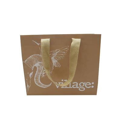 China 2020 High End Luxury Recyclable Recycle High Quality Recycle Kraft Paper Shopping Bag for sale