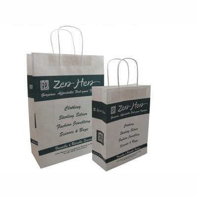 China 2021 Recyclable Made In China Logo Printed Packaging Kraft Paper Bag For Clothes for sale