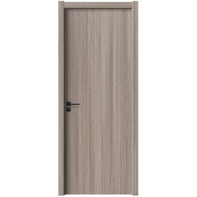 China Bedroom solid wood door manufacturer interior modern simple paintless eco-friendly flat wood custom for sale