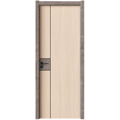 China Interior multi-layer eco-friendly color wooden customization without paint simple modern solid wood door for sale