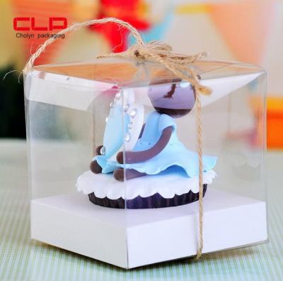 China Recycled materials clear plastic transparent plastic food&cake packaging folding box Cholyn for sale