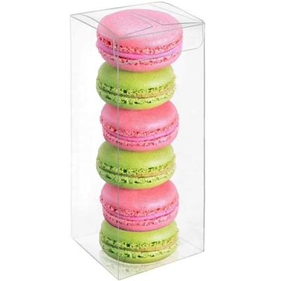 China Recyclable 2inch Wide Chocolate Macaron Plastic Ice Cream Candy Box Clear Packaging for sale