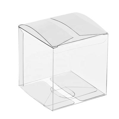 China 2inch 3inch 4inch Square Boxes Plastic Containers Recyclable Clear Transparent Favor Boxes Packing Box For Candy Chocolate Valentine for sale