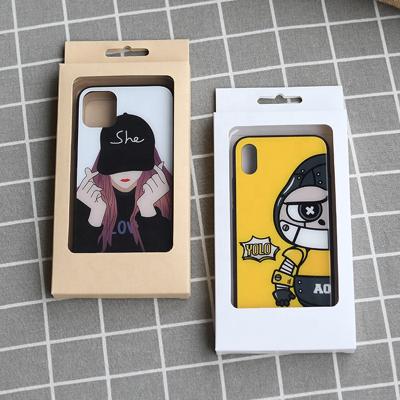 China Universal Recyclable Matte Lamination Plastic Box Packaging For Phone Case With Inner Tray for sale