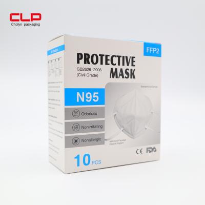 China Recyclable 10 Pcs Ready To Ship 5 Ply Mask Paper Packaging Box for sale