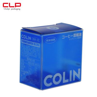 China Custom Printing Blue /red PVC Plastic Packaging Coffee Gift Box Recyclable for sale