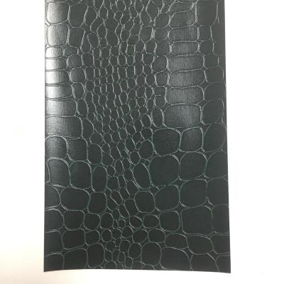 China Large Waterproof Faux Crocodile Printing Pattern Sticker 120g Leather Release Coated Embossing White Paper Waterproof Faux Crocodile Pattern Paper for sale