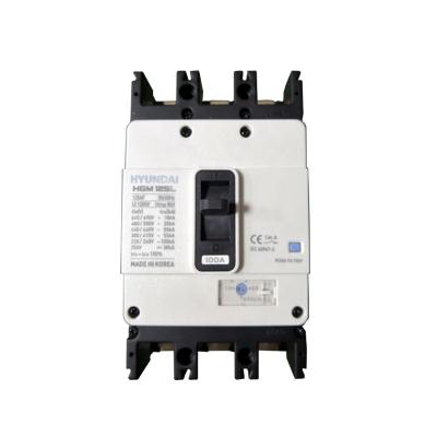 China 220/240VAC mccb electrical high voltage circuit breaker HGM 125L/3P 100A 100kA for sale