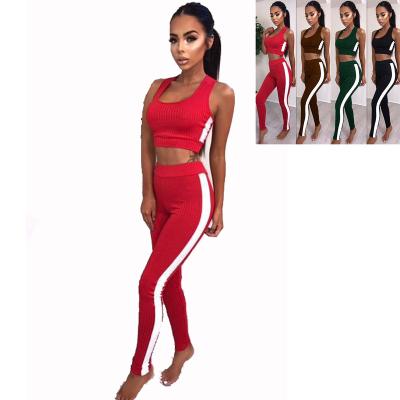 China 2018 fashion women sexy O-neck playsuit sportswear wholesale Anti-UV sleeveless sports suits (C17905) for sale