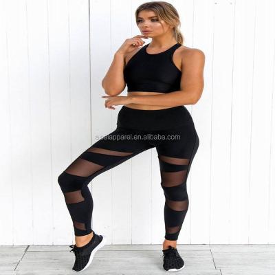 China 2018 Wholesale Fashion Antibacterial Sexy Women Fitness Lace Yoga Leggings for sale