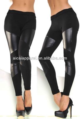 China New Arrival Antibacterial Wholesale Ladies Fashion Cotton Sexy Leather Patched Gaiters for sale