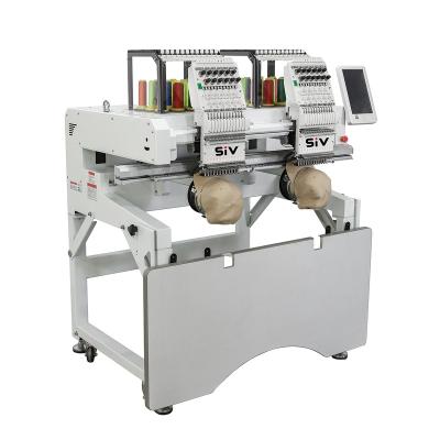 China Garment Shops 2 Heads Computer Controlled Embroidery Machines Embroidery Machines Commercial Hat Embroidery Machine for sale